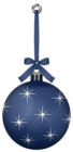 Dark Blue Hanging Christmas Ball Ornament PNG Clipart