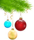 Deco Christmas Balls Transparent PNG Image