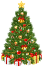 Decorated Christmas Tree Transparent PNG Clip Art Image