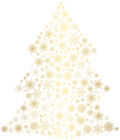 Decoratiive Snowflake Christmas Tree Clip Art