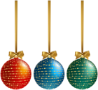 Decorative Christmas Ball Set Clip Art PNG Image