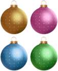 Decorative Christmas Balls Set Clip Art