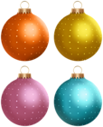 Decorative Christmas Balls Set Clip Art Image