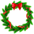 Decorative Christmas Wreath Clip Art