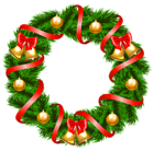 Decorative Christmas Wreath PNG Clipart Image