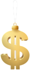 Dollar Sign Christmas Ornament PNG Clip Art Image