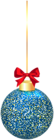 Elegant Christmas Blue Ball PNG Clip Art