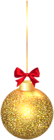 Elegant Christmas Gold Ball PNG Clip Art