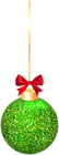 Elegant Christmas Green Ball PNG Clip Art