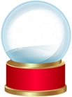 Empty Snow Globe Red PNG Clip Art