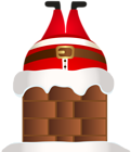 Funny Santa in Chimney PNG Clip Ar