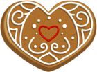 Gingerbread Heart Cookie PNG Clip Art