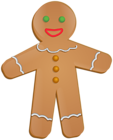 Gingerbread Man Ornament Clip Art Image