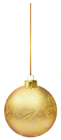 Gold Christmas Ball PNG Picture