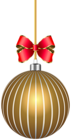 Gold Christmas Ball Transparent PNG Clip Art