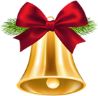 Gold Christmas Bell PNG Clipart
