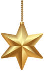 Gold Christmas Star PNG Clipart Image
