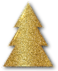 Gold Christmas Tree Clip Art PNG Image