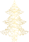 Gold Decorative Xmas Tree Clip Art