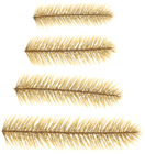 Gold Pine Branches Decoration PNG Clip Art