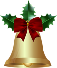 Golden Bell Christmas PNG Clipart