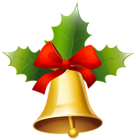 Golden Christmas Bell PNG Clipart Image