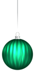 Green Christmas Ball Ornament PNG Clip Art Image