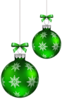 Green Christmas Balls Decoration PNG Clipart Image