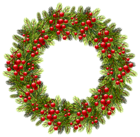Green Christmas Pine Wreath PNG Clipart Image