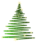 Green Christmas Shining Tree PNG Clipart