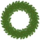 Green Pine Wreath Deco Clip Art Image