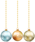 Hanging Christmas Balls PNG Clip Art Image