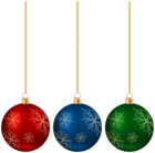 Hanging Christmas Balls Set Clip Art Image
