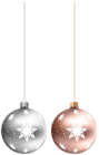Hanging Christmas Ornamets Clip Art Image