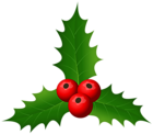 Holly Mistletoe Christmas PNG Clipart