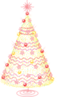 Large Gold Transparent Christmas Tree with Ornaments PNG Clipart