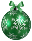 Large Green Christmas Ball PNG Clipart Picture
