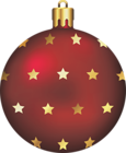 Large Transparent Christmas Ball with Gold Stars