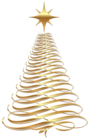 Large Transparent Christmas Gold Tree Clipart