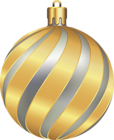 Large Transparent Christmas Gold and Silver Ball