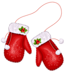 Large Transparent Christmas Santa Gloves PNG Clipart
