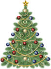 Large Transparent Christmas Tree with Star Clipart