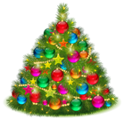 Large Transparent Decorated Christmas Tree PNG Clipart