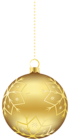 Large Transparent Gold Christmas Ball Ornament PNG Clipart