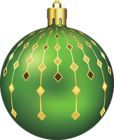 Large Transparent Green Christmas Ball Clipart
