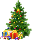 Large Transparent PNG Christmas Tree with Gifts