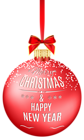 Merry Christmas Ball Transparent PNG Clip Art Image