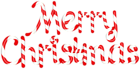 Merry Christmas Candy Cane Text Clip Art