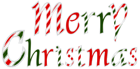 Merry Christmas Candy Cane Text Clipart