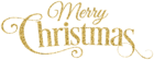 Merry Christmas Deco Gold Clip Art Image